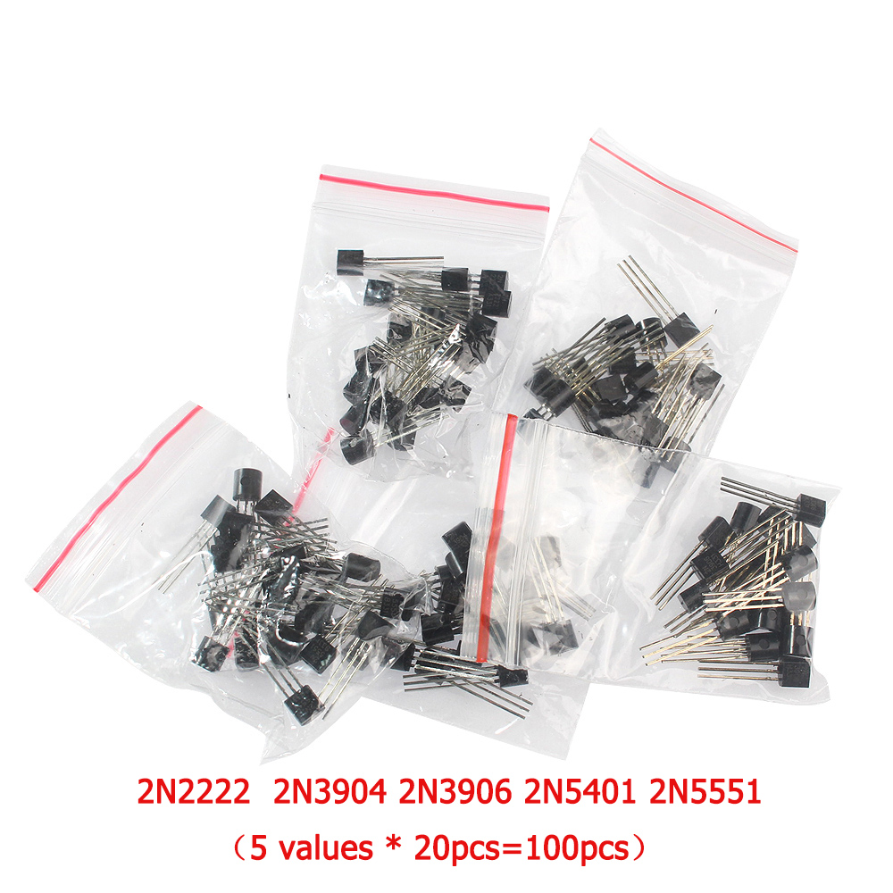 50-900PCS Transistors kit NPN PNP S8050 S8550 S9012 2N3904 2N3906 C1815 A1015 MJE13001 BC327 BC337 BC517 BC547 BC548 BC549 BC558: Brown