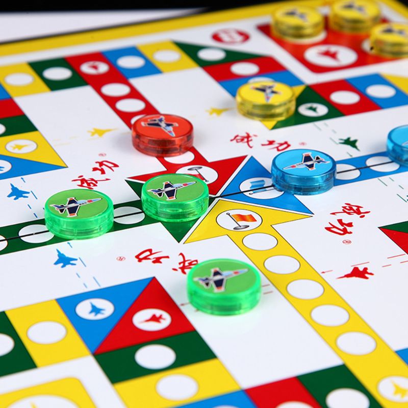 Mini Magnetic Foldable Flying Chess Ludo Portable Camping Travel Board Game Set 203E