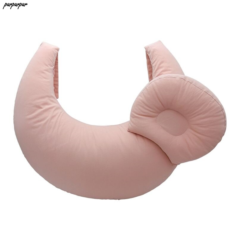 Infantil amamentação travesseiro maternidade gravidez travesseiro recém-nascido enfermagem do bebê em forma de u coxim de algodão: Pink