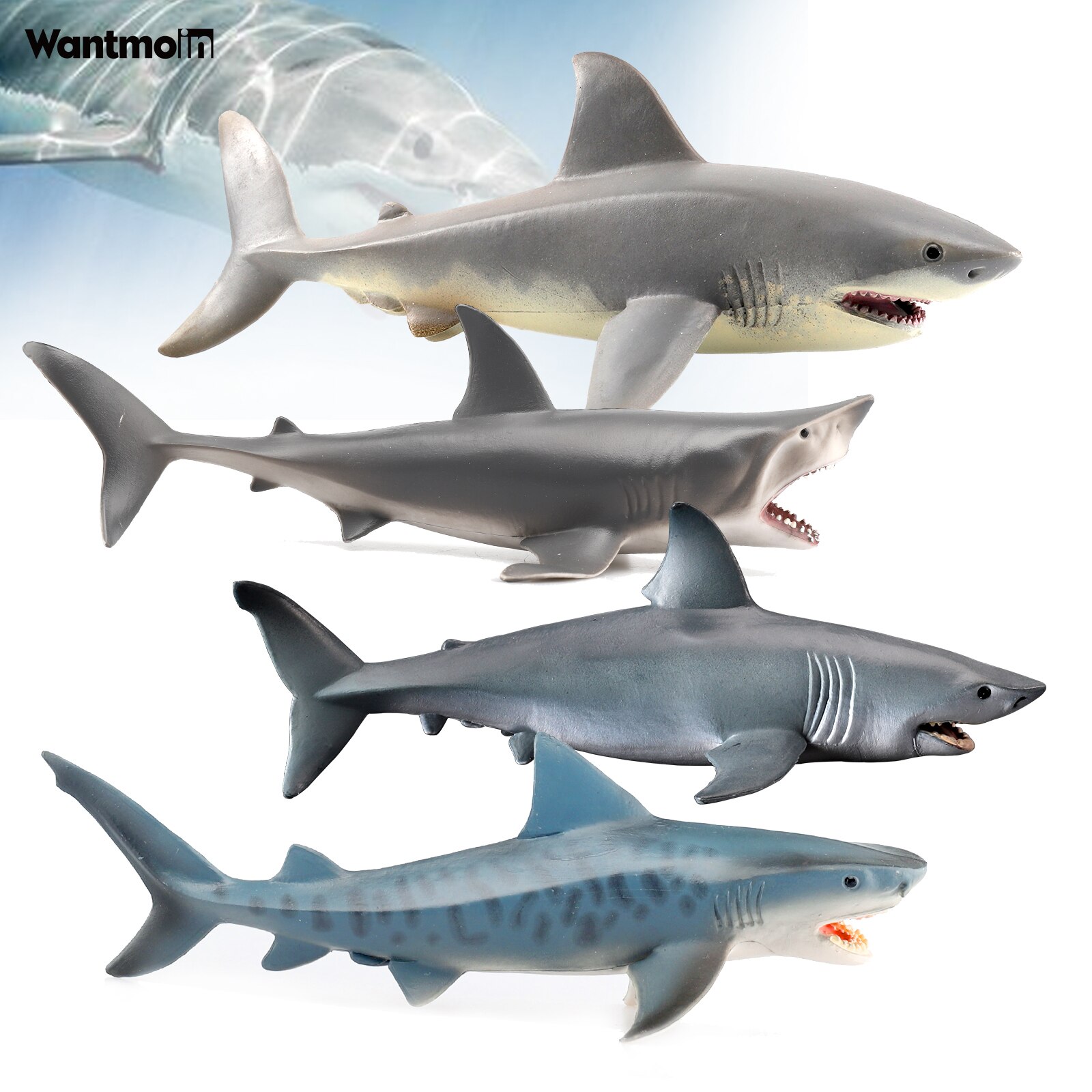 Animals Figure Shark Model,Marine whale animal figure collectible toys,Plastic Animal Learning Party Favors Toys for Boys Girls