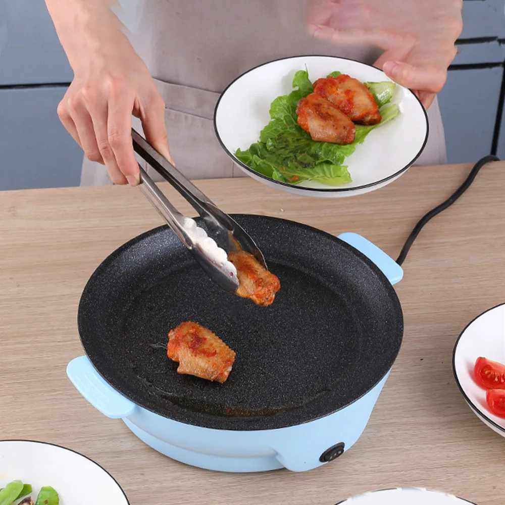 220v multifunktion ale elektrische Bratpfanne Pfanne nicht klebriger Grill Braten Braten Bratpfanne Kocher Steak Grill Kochen Küchen werkzeug