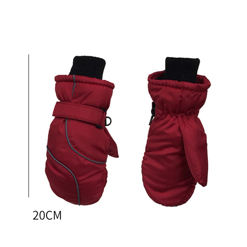 1 Pair Children's Ski Mittens Girls Boys Snow Warm Winter Gloves Outdoor Waterproof Windproof Thicken for Snowboard Gloves