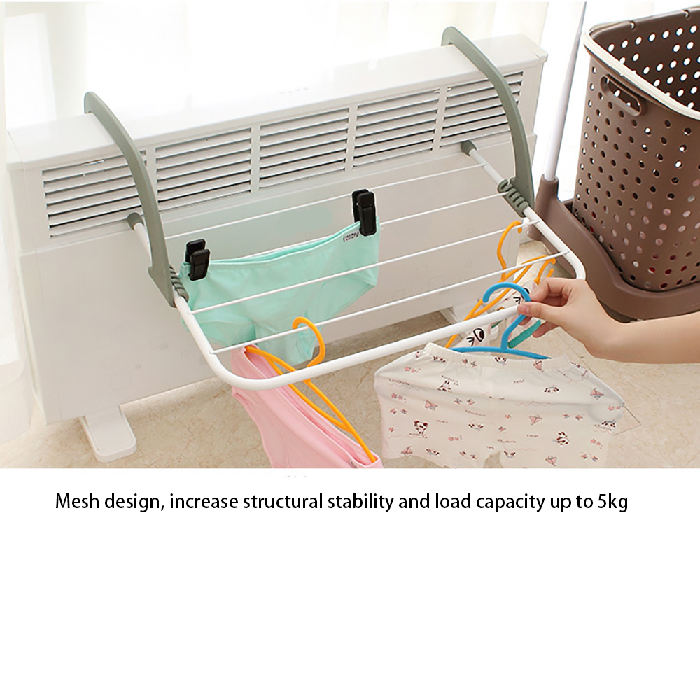 Tendedero plegable portátil, percha sin perforación para ropa, radiador de calefacción de invierno, percha para ropa de balcón
