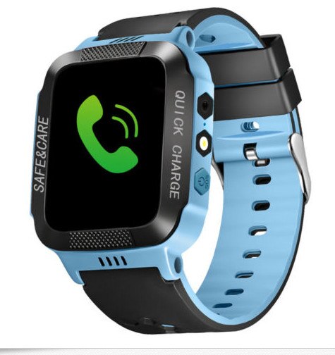 Tracker Kinderen Slimme Horloge Telefoon Zaklamp Sos Call Alarm Stappenteller Camera USB2.0 Voor Kids Kind Sim-kaart 2G 3G: Blauw