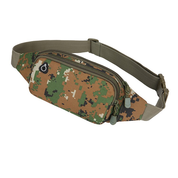 YoReAi bolso con cinturón, bolsillos sólidos, paquete de cintura de camuflaje de negocios, antirrobo, bolso de cintura portátil para hombre y mujer con orificio para auriculares, cinturón: Camouflage2