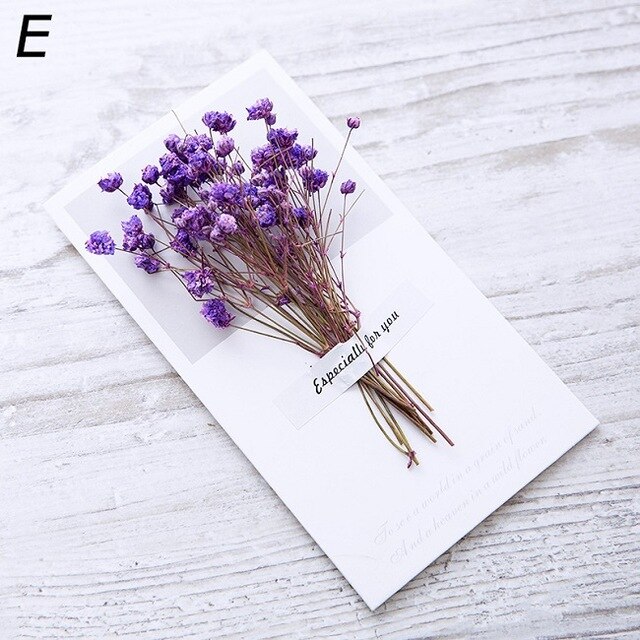 30 st papper gratulationskort gör det själv torkad blomma handgjorda inbjudningskort födelsedagsfest inbjudningskort dekorera kort: E / 10 st
