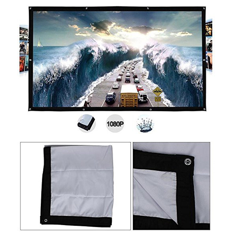 Portable HD 1080P Soft Projector Screen Matt White 4:3 Projector Screen Movie Cloth 60 72 84 100 120 150 Inch For Home Theater