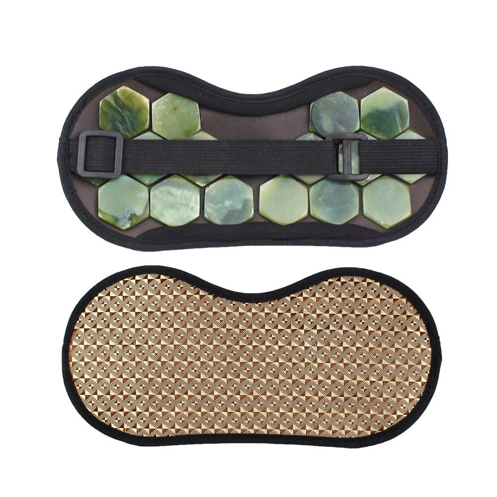 Jade Blackout Eye Masks Cold Compress Face Travel Lunch Break Sunglasses Shading Eye Patch Prevent Insomnia Eye Protection Cover: B
