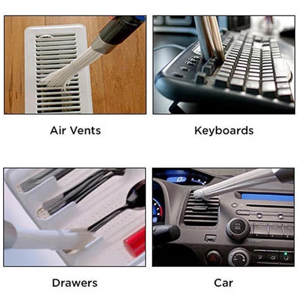 Portable Handheld Vacuum Cleaner Dust Vacuum Cleaner Household Straw Tubes Dust Brush Remover Vacuum Attachment Dirt Clean