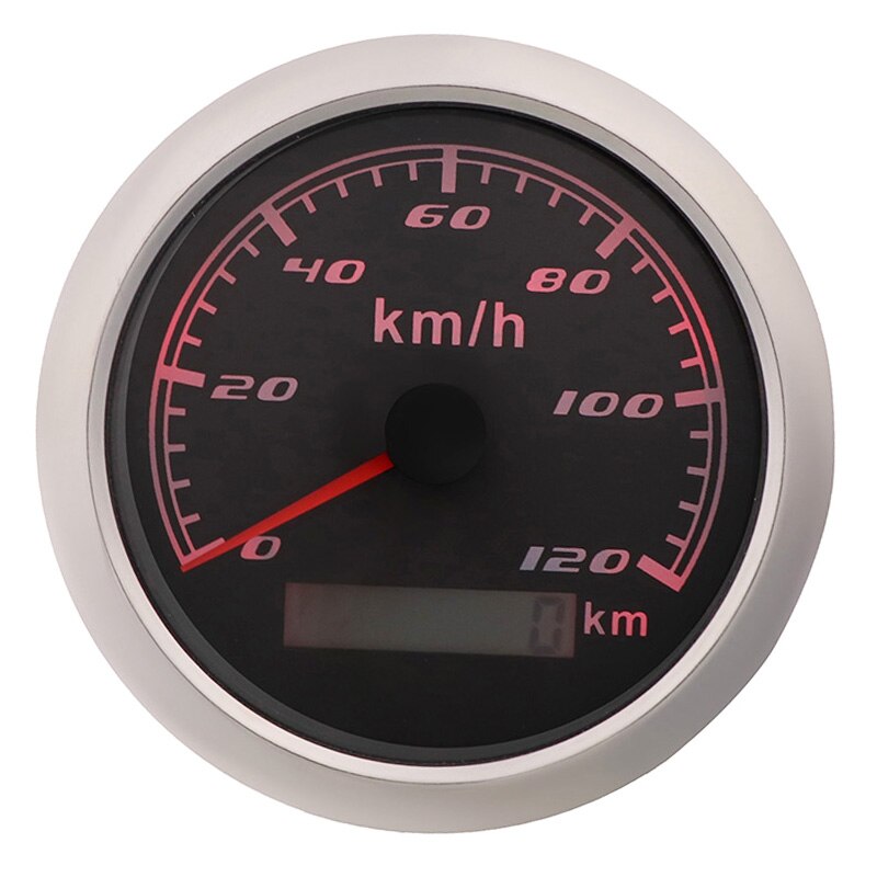 Velocímetro Digital Universal para barco, odómetro de velocidad, bisel de acero inoxidable sin Antena GPS, 85MM, 30/60/120/200 km/h