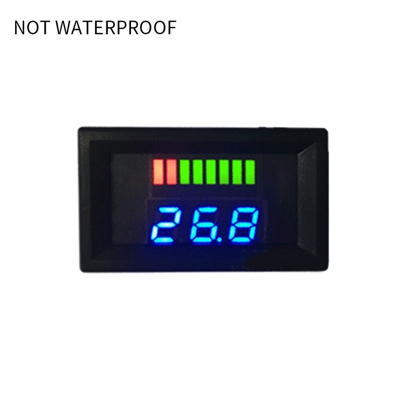LCD Battery Capacity Monitor Gauge Meter 6V12V24V36V48V60V Battery Statu-s Indicator with 0.56in Display: blue