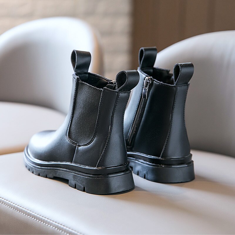 freundlicher Stiefel freundlicher Stiefeletten Für Mittel groß Mädchen Britischen Stil Reißverschluss Martin Stiefel Schwarz Dünne Herbst Winter neue