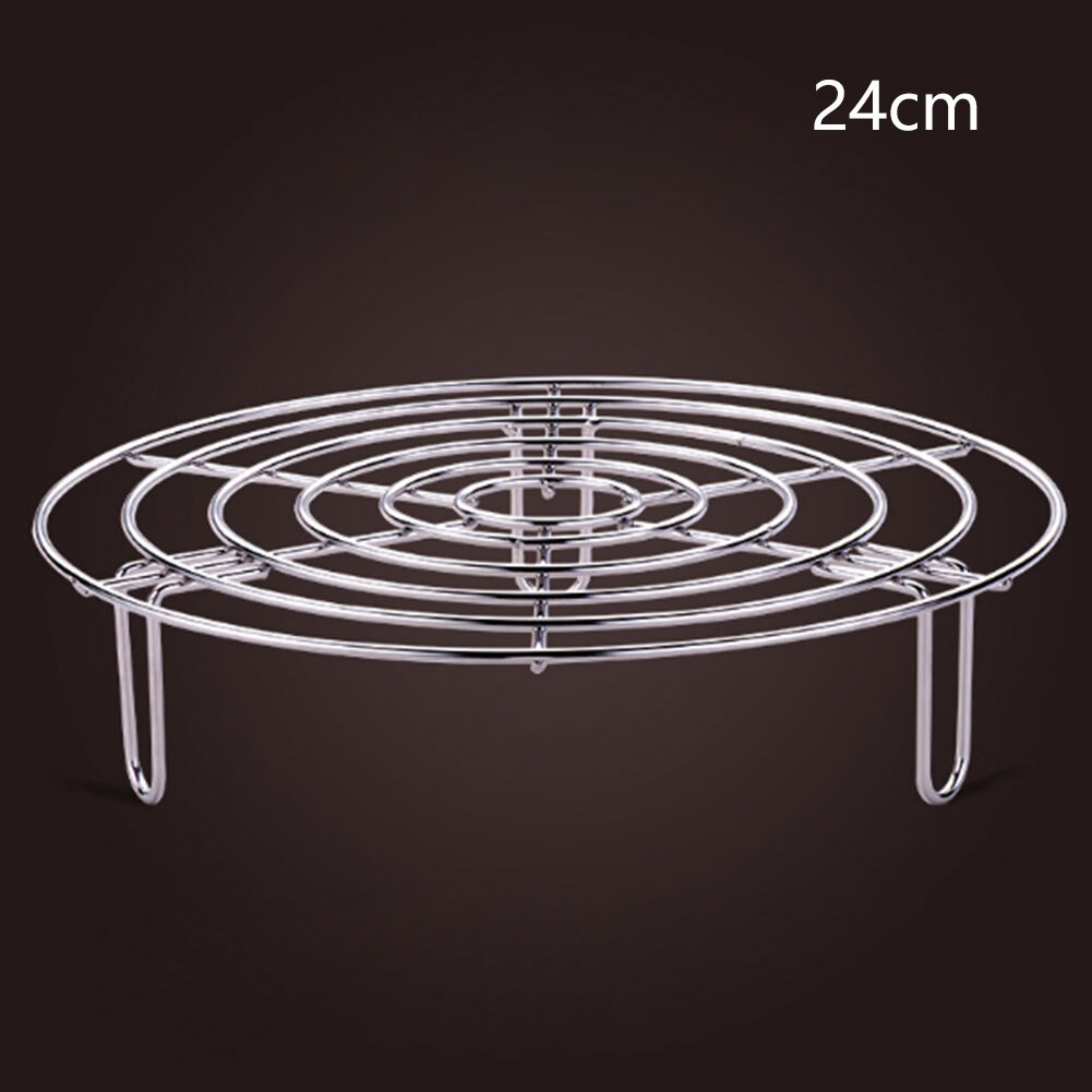 Support Durable dessous de plat grand fil accessoires de cuisine alimentaire légumes en acier inoxydable autocuiseur support à vapeur Pot plateau de casserole: 24cm