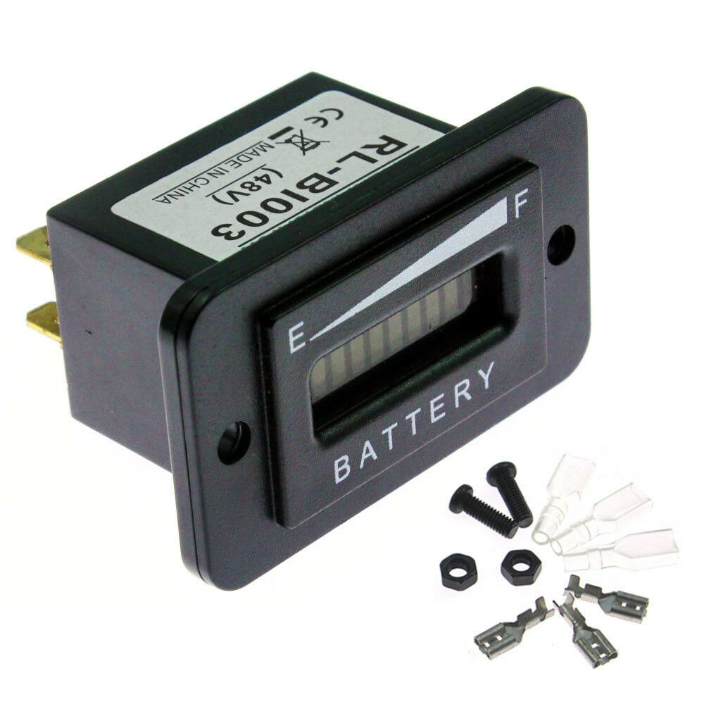 48V LED Battery Indicator Meter Gauge Charge Discharge Tester LED Battery Status Charge Indicator Monitor Meter Gauge