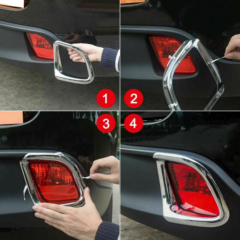 Abs Chrome Rear Bumper Mistlamp Lamp Cover Trim Voor Toyota Highlander