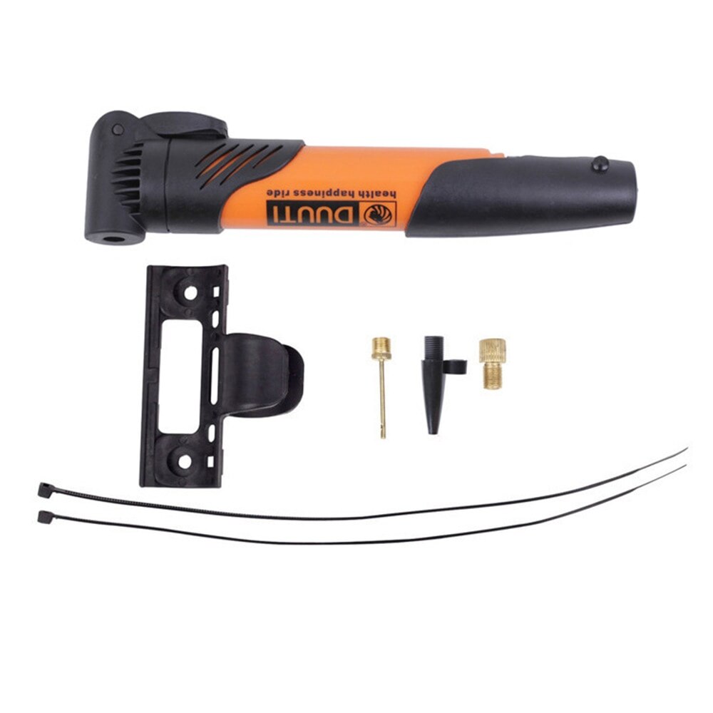 Mini Portable High-strength Plastic Bicycle Air Pump Bike Tire Inflator Super Light Accessories MTB Road Bike Cycling Pump: Orange