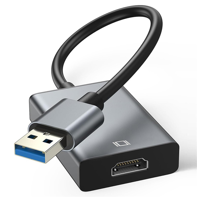 Adaptador usb para hdmi usb 3.0/2.0 para hdmi 1080p 60hz conversor de cabo gráfico de vídeo para pc laptop projetor hd tv compatível: < =0.5m