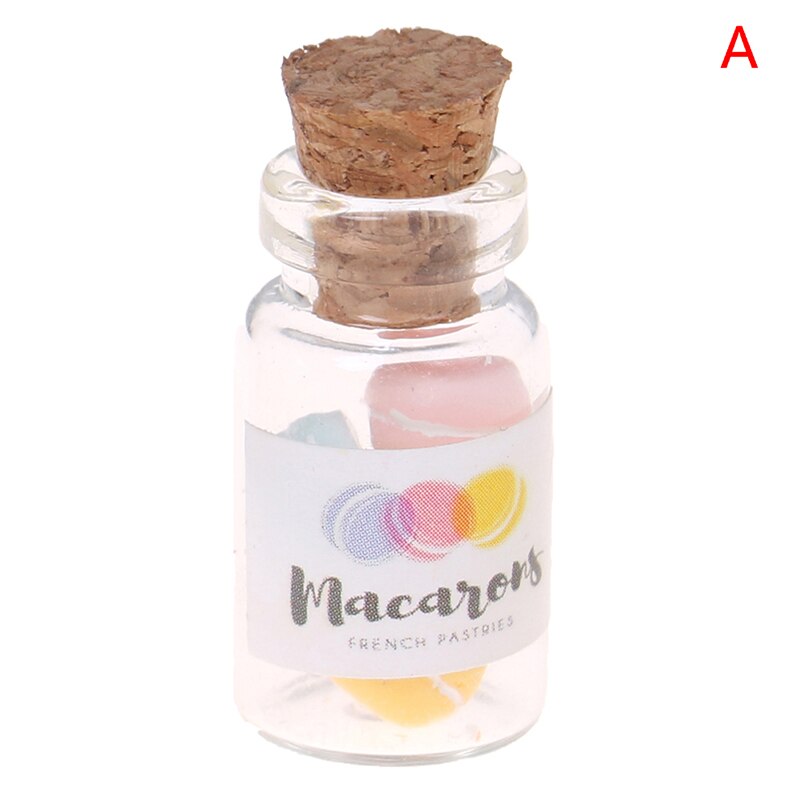 1Set Cute Mini 1/12 Scale Miniature Dollhouse Macaron Pretend Play Kitchen Doll Food Dessert Accessories Toy: White