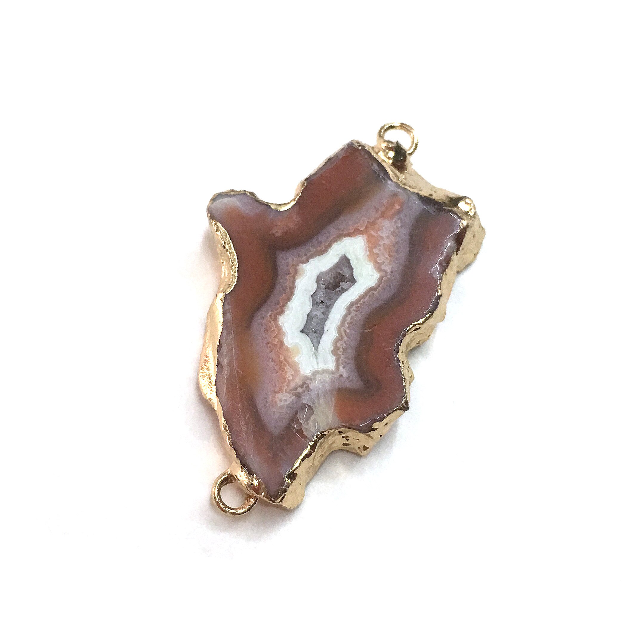 LE CIELO Naturale Agate Pendenti Con Gemme E Perle Pendenti E Ciondoli Connettore Pendenti Con Gemme E Perle per Monili Che Fanno Accessori FAI DA TE Fit Collane Dimensione 20x50mm-30x40mm: 10