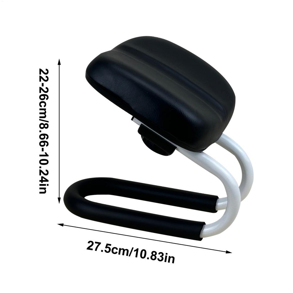 Banc de prière avec cadre métallique, tabouret de Yoga, hauteur réglable, manchon de jambe antidérapant, accessoires de méditation, chaise Portable pour Yoga à domicile: Black