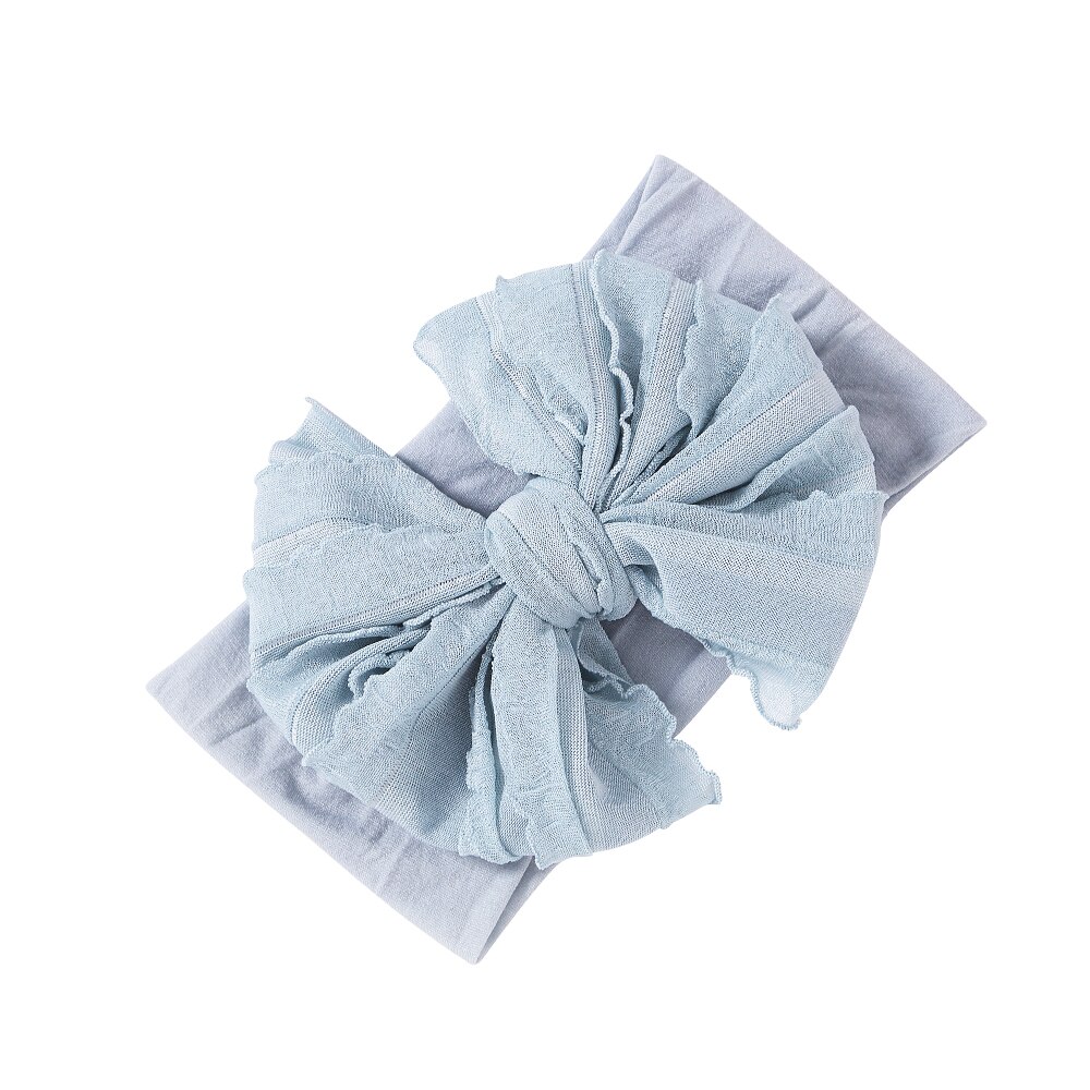 Großes rüschen-schleifen-stirnband aus Nylon, breiter babyturban aus superweichem Chiffon, handgefertigt, geknotet, einheitsgröße, jfny 200: Farbe 5