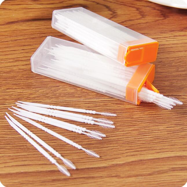 Portable Double Plastic Toothpicks 6 Pcs/LotCreative Dental Toothpicks Cleaning Interdental Brush