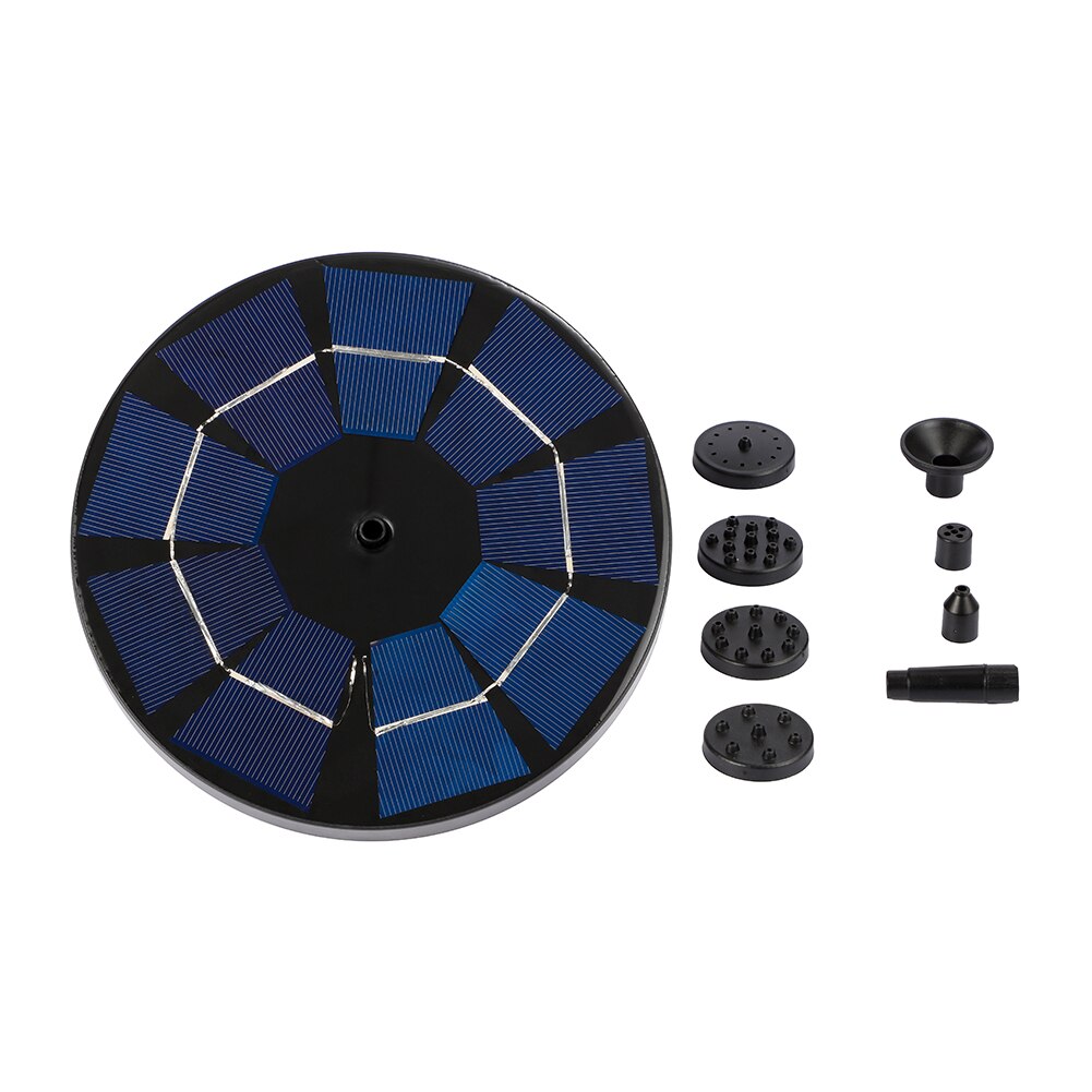 Solenergi vand springvand pumpe have pool dam udendørs solpanel fugl badevand flydende dam have terrasse indretning springvand
