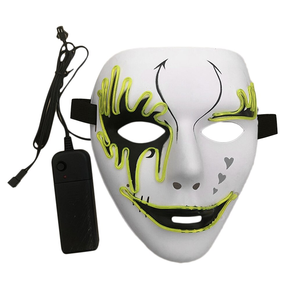 Masker Halloween Led Illuminating Masker Koele Geschilderd Masker Plastic Play Masker Voor Bar Ktv Party Party Light Up Maskers Glow in Dark: A