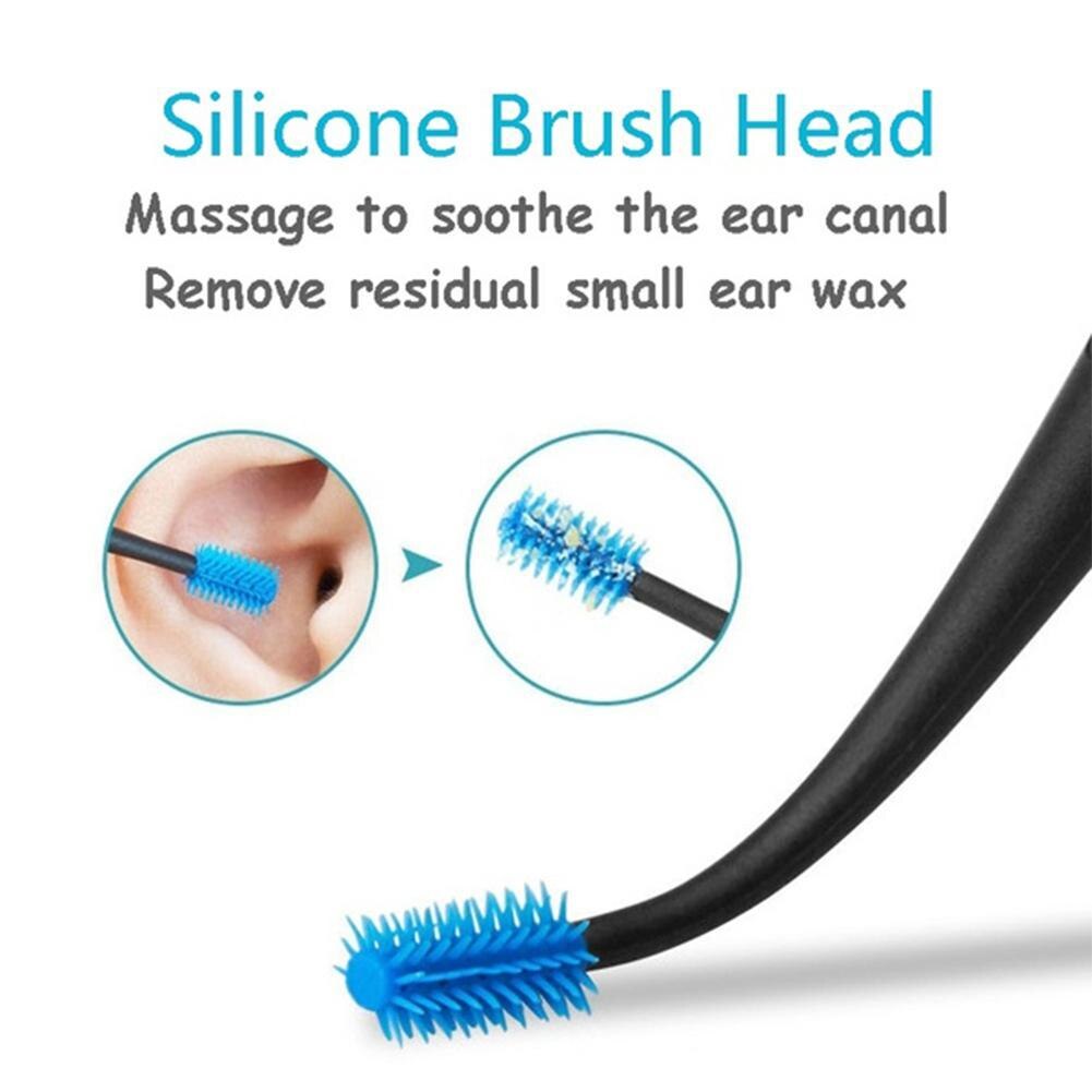 1Pcs Zachte Siliconen Dubbele Hoofd Oor Pick Oor Schoon Tool Double-Ended Earpick Ear Wax Curette Remover Oor schoner