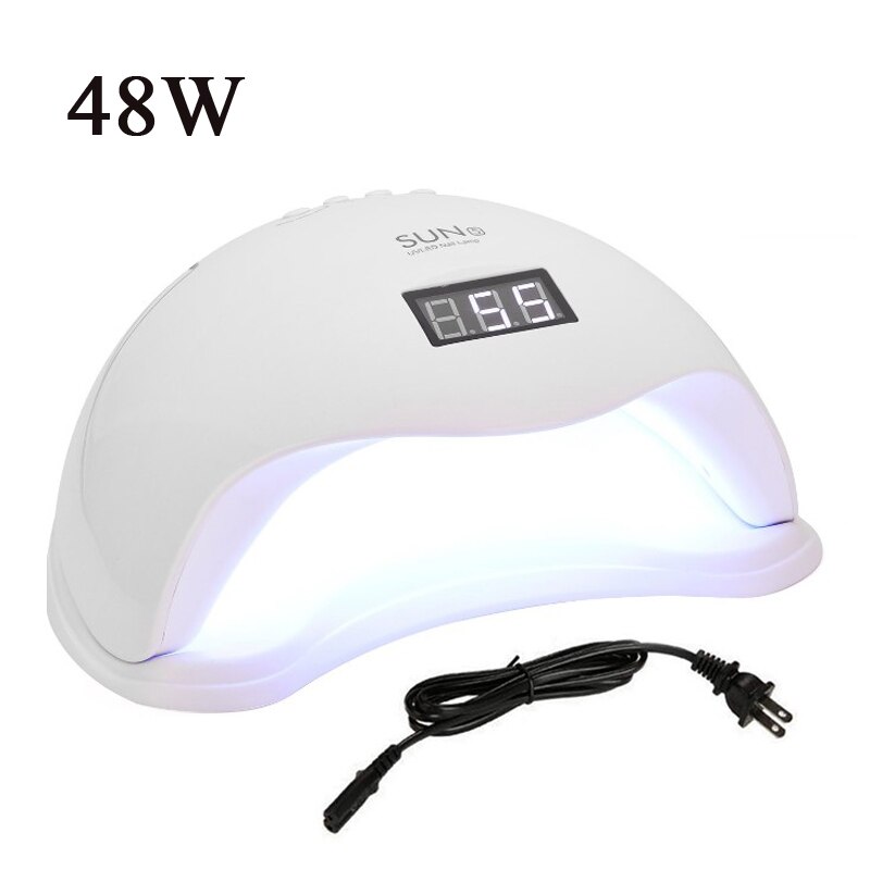 48W Nagel Droger Gel Zon Uv Led Nagels Lamp Voor Nagels Manicure Gel Polish Sneldrogend Auto Sensor Timer ijs Hybrid Lamp: 48 W-US plug
