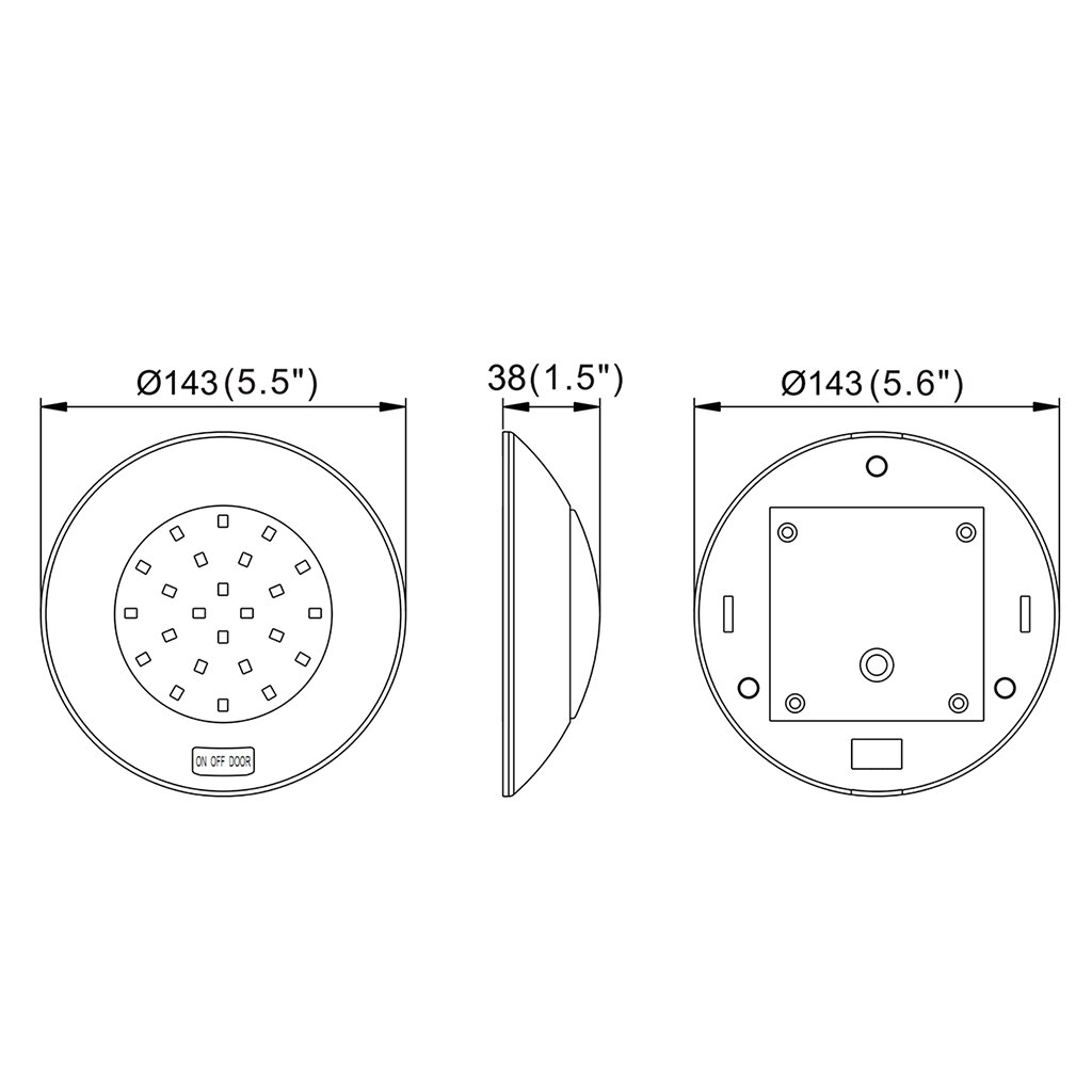 LED Ceiling Light 12V Recessed Cabinet Lights Ultra-Thin Interior Lighting