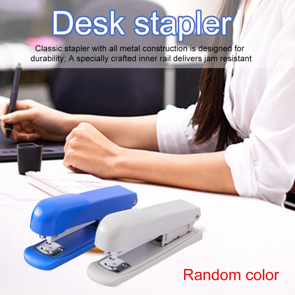 24/6 Tacker Tool Universal Desktop Stapler Portable Business Office 50 Sheet Capacity Home Book Sewer School Bookbinding Machine