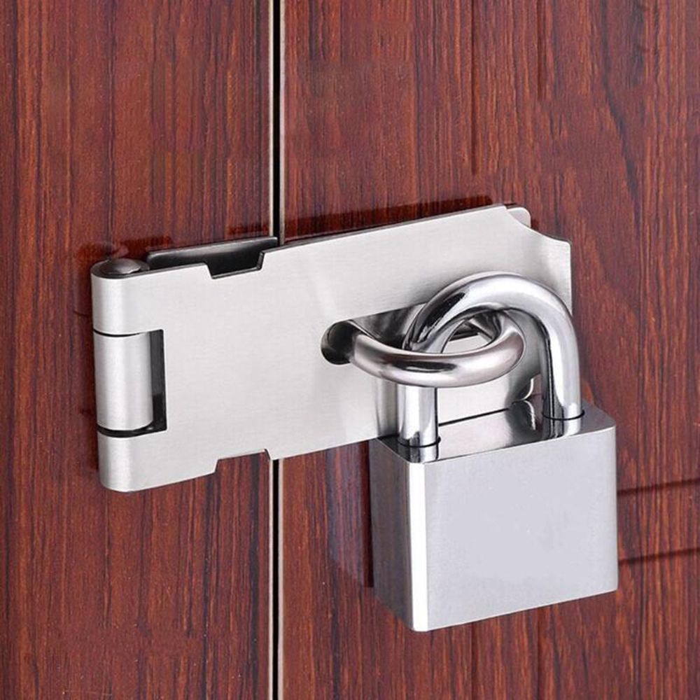 Hangslot Hasp Deur Sluiting Lock 90 Graden Haakse Schuur Gate Klink Huishoudelijke Anti-inbraak Bolt Deur Gesp Met montage Schroef