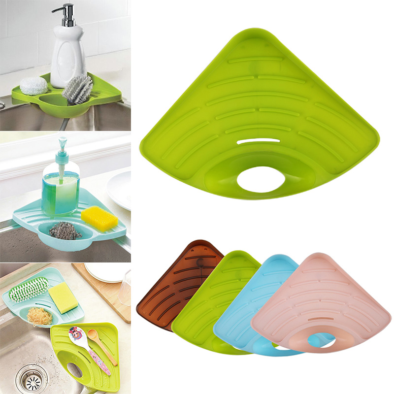Multifunctional Draining Rack Sink Corner Sponge Storage Shelf for Kitchen TUE88