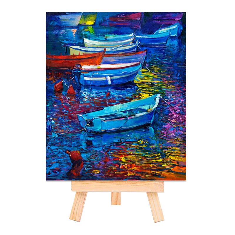 Mini chevalet d'exposition en bois, ensemble de 24, pour peintures, artisanat, petits projets d'huile acrylique