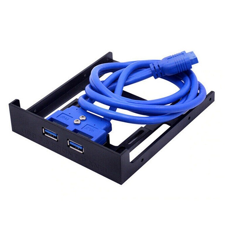 Adattatore per staffa alloggiamento anteriore alloggiamento disco rigido da 3.5 a 5.25 da 1 pz e 1 pz 2 porte USB 3.0 alloggiamento disco Floppy pannello frontale