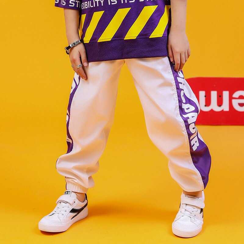 Niños y Niñas Ropa de Primavera de de de verano ropa para niña suelta de Hip-hop actuación de Street Dance traje