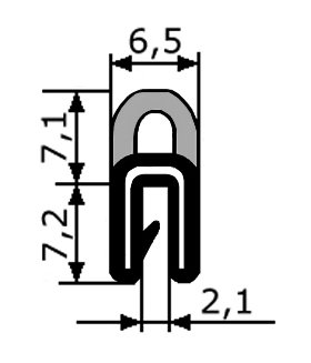 Goma Estanqueidad Maletero 14,3x6,5mm