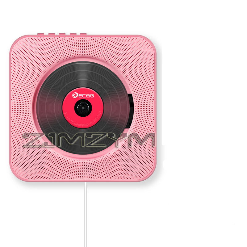 CD-Player, Bluetooth-Lautsprecher, LED-Bildschirm, Wandmontage, Musik-Player, FM-Radio, 3,5 mm Stereo-CD-/MP3-Player mit Fernbedienung: COFFEE