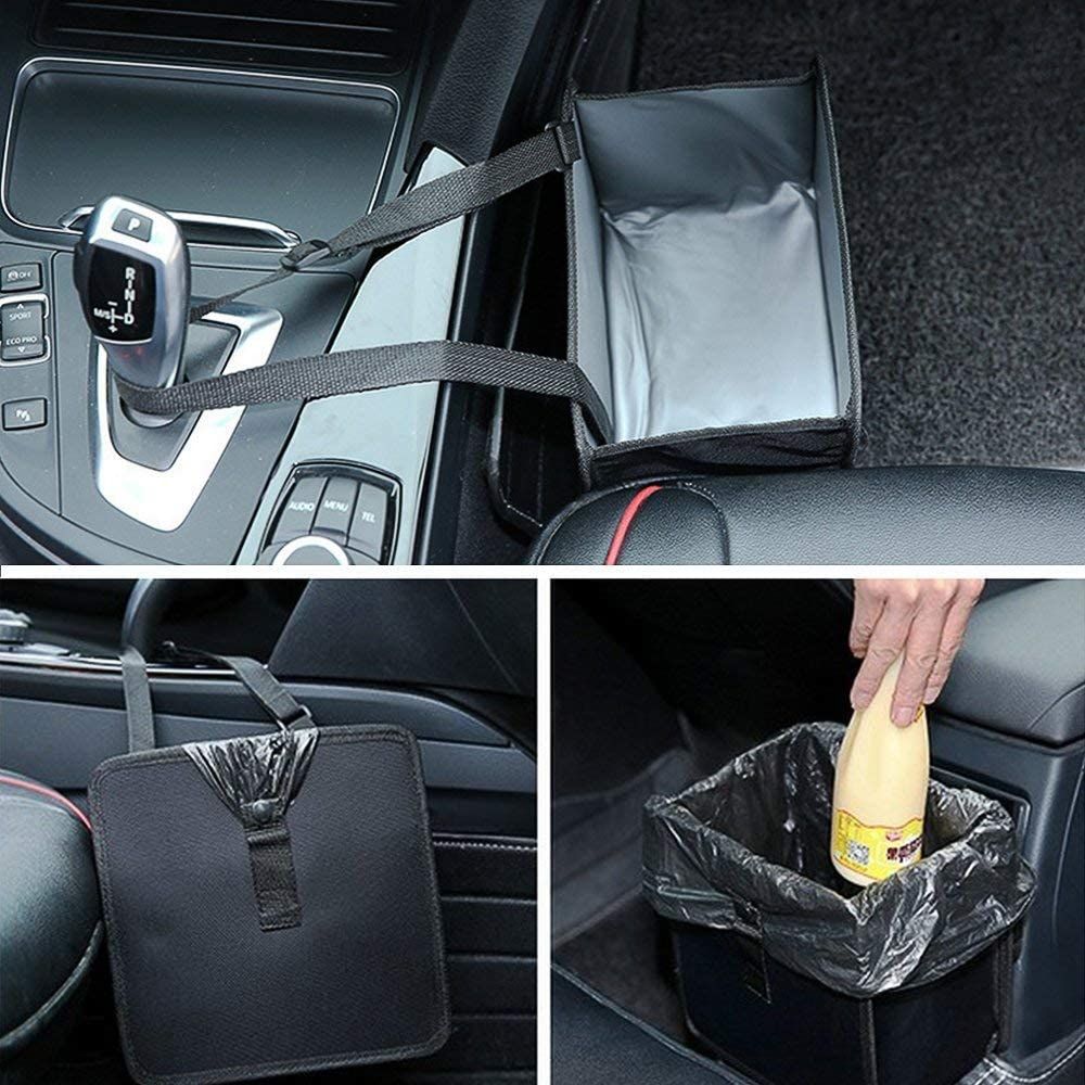 PowerTiger Auto Mülleimer Hängen Auto Müll Tasche Wurf Container Wasserdicht Leck Beweis Faltbare Müll Veranstalter,