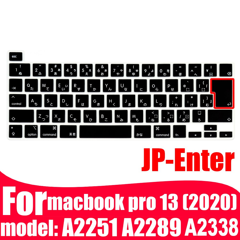 Japanese Laptop keyboard cover protector for macbook pro13 A2159A2289 For macbook air13 A2179 A1932 Keyboard case laptop skin: A2251 A2289 A2338