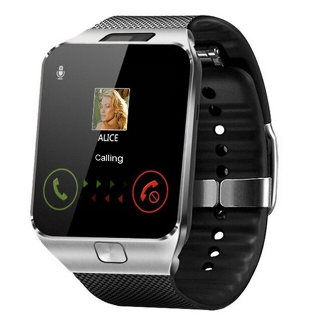 Bluetooth DZ09 Smart Horloges Voor Mannen Relogio Android Smartwatch Telefoon Fitness Tracker Reloj Smart Horloges Subwoofer Polshorloge: Zilver