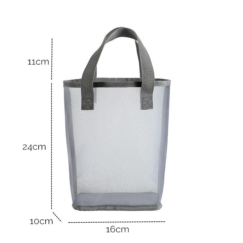 PURDORED 1 Pc Einfarbig Sommer Strand Tasche für Frauen Reisen machen-hoch Lagerung Tasche Große Gittergewebe Faltbare Handtasche Lebensmittel Taschen