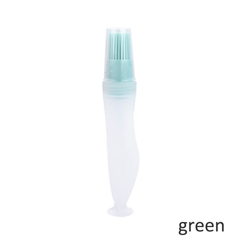 Brochas de silicona resistentes a la temperatura para batir barbacoa, brocha para botella de aceite, 1 Uds., accesorios para hornear, utensilios de cocina, utensilios para barbacoa: green