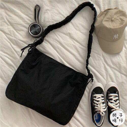 2022 hopfällbara kvinnor handväska toe dam casual canvas väska estetiskt elastiskt band axelväska strand bolsa: E