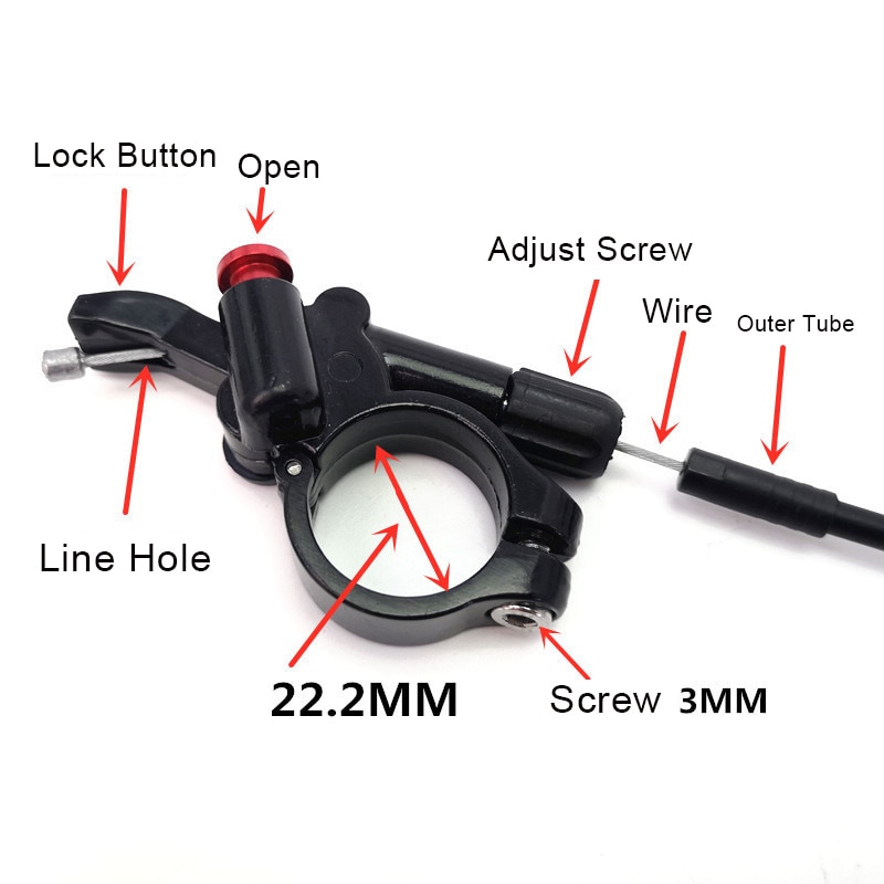 Lockout Wire Control Lever for Mountain Bike UDING SUNTOUR ROCKSHOX MANITOU GIANT Fork Controller Fox Change Switch Button