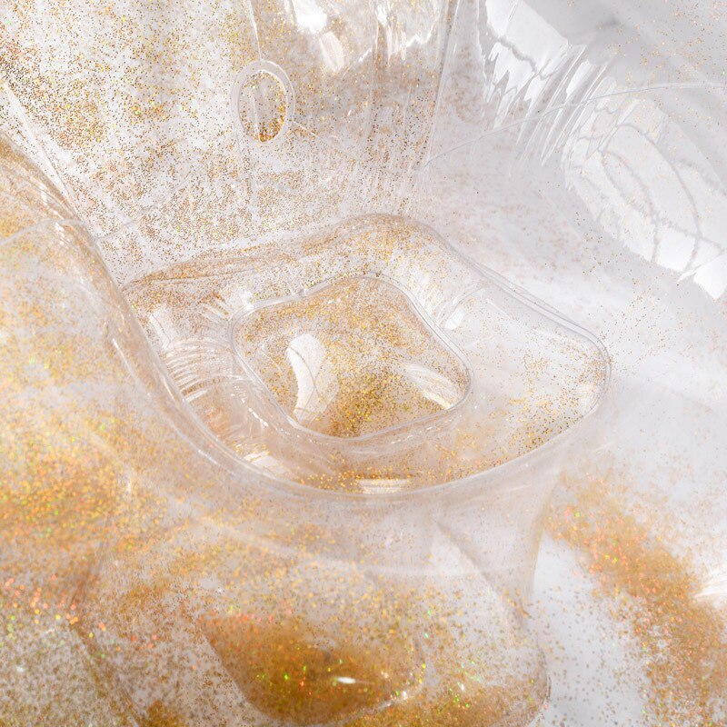 1pc utendørs konfetti glitter oppblåsbar solseng lat bag air sofa vanntett rose gull glitter oppblåsbar stol luft