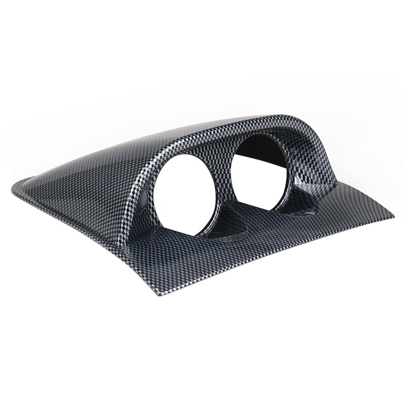 2 pulgadas 52mm coche doble tablero medidor vaina 2 Agujero tablero montaje soporte fibra de carbono