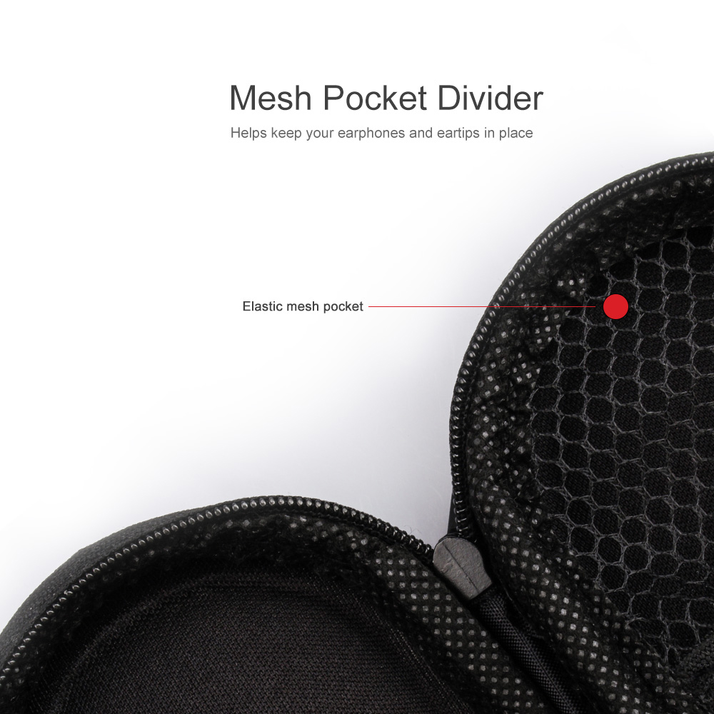 TRN Pag Mini Przenośny zestaw słuchawkowy Oxford z zamkiem błyskawicznym PU Pudełko do przechowywania Słuchawki douszne Torba na słuchawki Akcesoria