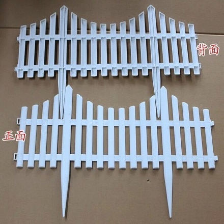 Valla de plástico para jardín, 5 uds., fácil de ensamblar, de estilo europeo blanco, vallas de plástico de tipo suelo para decoración de jardines y jardines